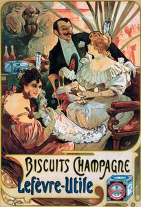 Plakat für Biscuits Champagne Lefèvre-Utile