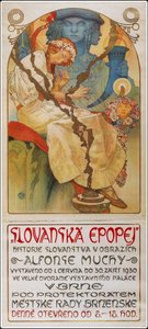 Plakat für die Ausstellung Das Slawische Epos Slovanská epopej, 1928