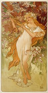 Frühling von Alphonse Mucha