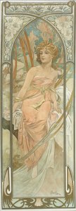 Die Tageszeiten: Morgenerwachen von Alphonse Mucha