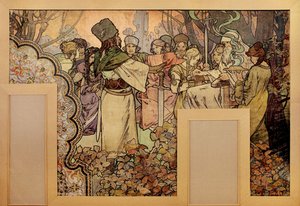 Wandgemälde für die Weltausstellung von 1900, 1899-1900 von Alphonse Mucha