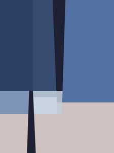 Blau geometrisch abstrakt von Alyson Storms