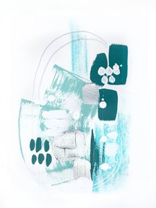 Moderne Teal Abstraktion