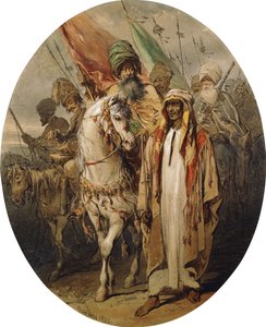 Arabische Krieger im Vormarsch, 1855 von Amadeo Preziosi