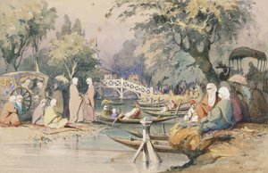 Türken am Tempel der Süßen Wasser, Konstantinopel