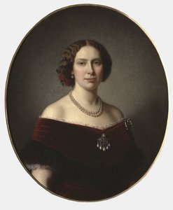 Porträt von Louise der Niederlande (1828-1871), Königin von Schweden und Norwegen von Amalia Lindegren