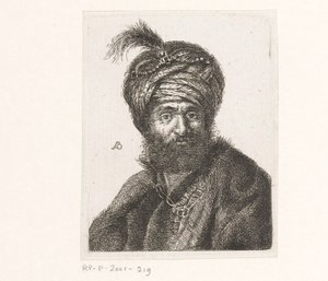 Büste eines Mannes mit Turban von Amalie Baader