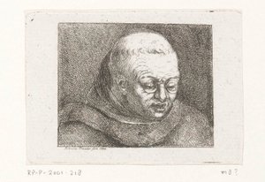 Büste eines Mönchs mit Brille von Amalie Baader