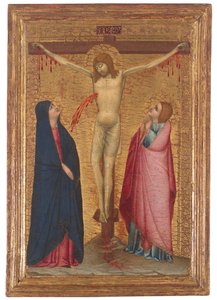 Die Kreuzigung mit der Madonna und dem Heiligen Johannes dem Evangelisten von Ambrogio (circle of) Lorenzetti