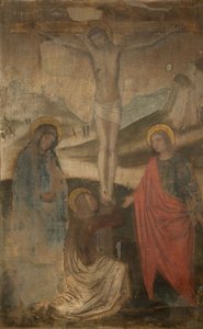 Die Kreuzigung mit der Jungfrau, St. Johannes und Magdalena von Ambrogio Bergognone