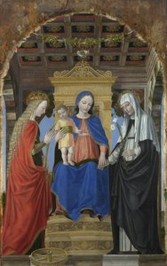 Die Jungfrau und das Kind mit der heiligen Katharina von Alexandria und der heiligen Katharina von Siena, ca. 1490