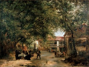 Blick auf das Gasthaus Cazzuola außerhalb des Vittoria-Tors, Mailand von Ambrogio Fermini