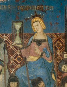 Allegorie der guten Regierung, Mäßigung (Detail) von Ambrogio Lorenzetti