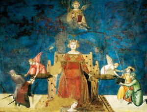 Allegorie der guten Regierung, Weisheit und Gerechtigkeit (Detail)