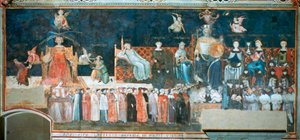 Allegorie der guten Regierung, 1338-1340 von Ambrogio Lorenzetti