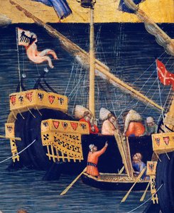 Boote (Detail aus dem Weizenwunder, Wunder des heiligen Nikolaus von Bari)
