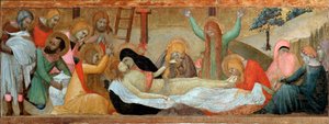 Die Pietà (Predella des Polyptychons) von Ambrogio Lorenzetti