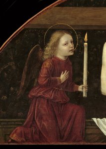Christus in Pietà, umgeben von zwei Engeln (Detail) von Ambrogio da Fossano (c.1460 1523)