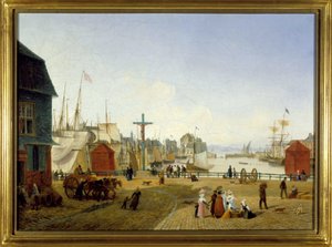 Der Hafen von Honfleur von Louis Garneray, ca. 1820 von Ambroise Louis Garneray
