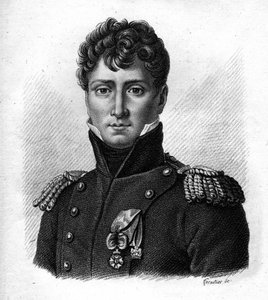 Auguste de Colbert (1777-1809), französischer General in „Porträts der französischen Generäle“. Graviert von Ambroise Tardieu 1818. Stella Sammlung