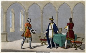 Childerich I. hatte vor seiner Abreise aus Frankreich die Hälfte eines Goldstücks genommen, die andere Hälfte hatte er Guyeman gegeben. Etwa sechs bis acht Jahre später, als Guyeman sah, dass die Geister zugunsten von Childerich zurückkehrten, sandte er ih