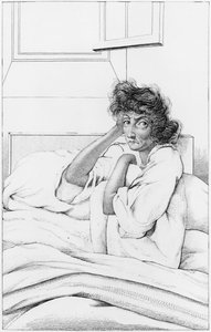 Depressive Frau, Illustration aus 