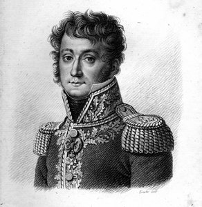 General Baron Gilbert Desiree Joseph Bachelu (1777-1849). In „Portraits der französischen Generäle“. Graviert von Ambroise Tardieu 1818. Stella Sammlung von Ambroise Tardieu