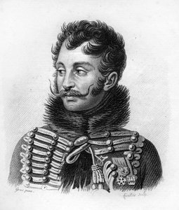 General Graf Antoine de Lasalle (1775-1809), in Wagram getötet. In „Portraits der französischen Generäle nach den Siegen und Eroberungen der Franzosen“. Graviert von Ambroise Tardieu im Jahr 1818. Stella Collection