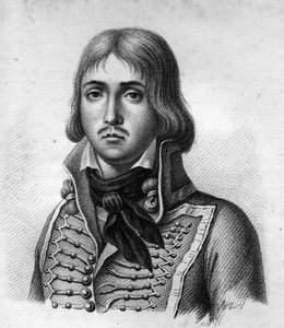 General Marceau. François Séverin Marceau Desgraviers, französischer General (1769 bis 1796). In „Portraits der französischen Generäle nach den Siegen und Eroberungen der Franzosen“. Graviert von Ambroise Tardieu im Jahr 1818. Stella Collection von Ambroise Tardieu