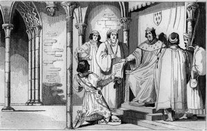 Im Jahr 1327 erhebt Karl IV. der Schöne (1294-1328) die Herrschaft von Bourbon zugunsten des Enkels von Robert de Clermont und des Enkels von Ludwig IX., Louis I. von Ambroise Tardieu
