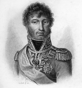 Joachim Murat (1767 - 1815), Marschall von Frankreich, König von Neapel in „Porträts der französischen Generäle nach den Siegen und Eroberungen der Franzosen“. Graviert von Ambroise Tardieu 1818. Stella Sammlung von Ambroise Tardieu
