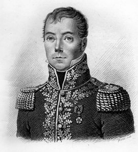 General Jean Pierre BECHÉ. 1770-1814. In „Portraits des Généraux Français“. Graviert von Ambroise Tardieu im Jahr 1818. Stella Collection von Ambroise Tardieu