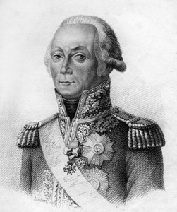 Marschall Kellermann. François Étienne Christophe Kellermann, Herzog von Valmy, Marschall von Frankreich (1735-1820) - in „Porträts der französischen Generäle nach den Siegen und Eroberungen der Franzosen“. Graviert von Ambroise Tardieu im Jahr 1818. Stell von Ambroise Tardieu