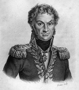 Pierre Cambronne (1770-1842), französischer General - in "Portraits des généraux français qui suite aux victoires et conquêtes des Français". Graviert von Ambroise Tardieu im Jahr 1818. Stella Sammlung. von Ambroise Tardieu