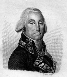 Porträt von Olivier Macoux Rivaud de la Raffiniere (1766-1839). General und Baron des Kaiserreichs. in „Porträts der französischen Generäle nach den Siegen und Eroberungen der Franzosen“. Gravur von Ambroise Tardieu 1818. Stella-Sammlung