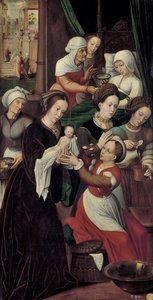 Die Geburt der Jungfrau Maria von Ambrosius Benson