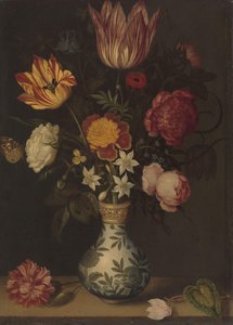 Stillleben mit Blumen in einer Wan-li Vase von Ambrosius Bosschaert