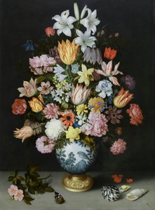 Ein Stillleben mit Blumen in einer Wan Li Vase von Ambrosius the Elder Bosschaert