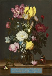 Blumenstrauß in einer Glasvase