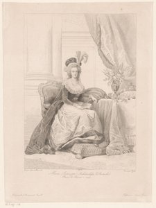 Porträt von Marie Antoinette, Königin von Frankreich von Amédée Félix Barthélemy Geille