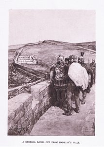 Ein General blickt über den Hadrianswall, Illustration aus Der römische Soldat, 1928