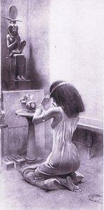Eine ägyptische Frau bei ihren Andachten, 1925 von Amedee Forestier