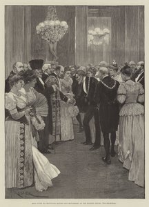 Ball für Provinzbürgermeister und Bürgermeisterinnen im Mansion House, der Empfang von Amedee Forestier