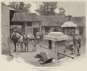 Hof eines chinesischen Gasthauses