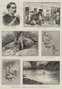 Elefantenjagd bei Berbera an der afrikanischen Küste des Golfs von Aden von Amedee Forestier