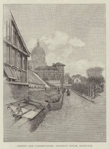 Garten und Wintergarten, Fairseat House, Highgate von Amedee Forestier