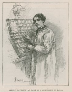Sir Sydney Waterlow bei der Arbeit als Setzer in Paris