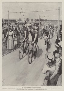 Das Fahrrad in Deutschland, ein Ringstechen-Wettbewerb von Amedee Forestier