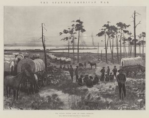 Der Spanisch-Amerikanische Krieg, das Lager der Vereinigten Staaten am Hafen von Tampa