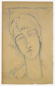 Anna Achmatowa Porträt der Roten Frau, 1915 von Amedeo Modigliani